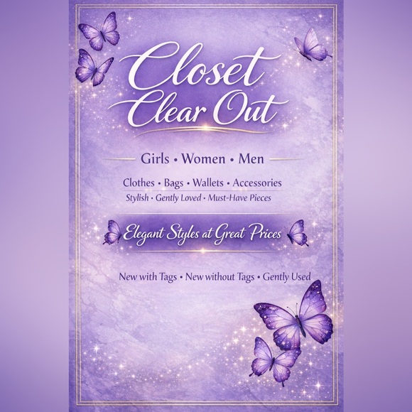 Accessories - Elegant Purple Butterfly Poster